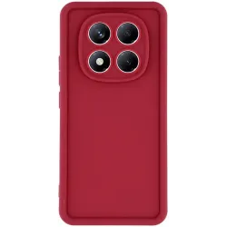 Phonesta Grooved Silicone Back Cover hoesje voor Xiaomi Redmi Note 14 Pro 4G - Rood