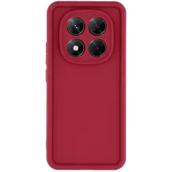 Phonesta Grooved Silicone Back Cover hoesje voor Xiaomi Redmi Note 14 Pro 5G / Xiaomi Poco X7 - Rood
