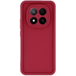 Phonesta Grooved Silicone Back Cover hoesje voor Xiaomi Redmi Note 14 Pro Plus - Rood