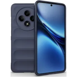 Phonesta GripShell Silicone Back Cover hoesje voor Oppo Reno12 F/Reno12 FS - Donkerblauw