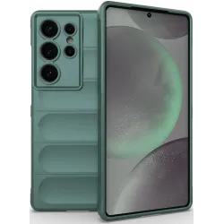 Phonesta GripShell Silicone Back Cover hoesje voor Samsung Galaxy S25 Ultra - Donkergroen