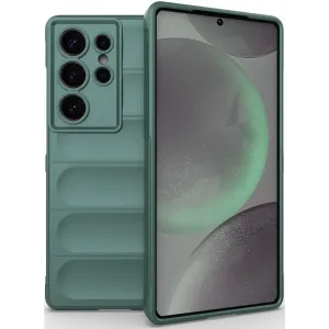 Phonesta GripShell Silicone Back Cover hoesje voor Samsung Galaxy S25 Ultra - Donkergroen