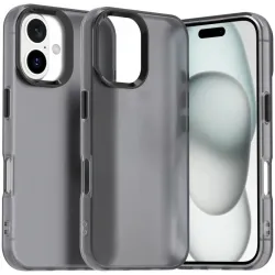 Phonesta HardFrost Back Cover hoesje voor Apple iPhone 16 Plus - Mat Zwart