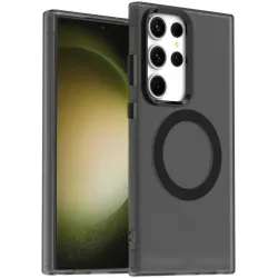 Phonesta HardFrost Back Cover hoesje met MagSafe voor Samsung Galaxy S24 Ultra - Mat Zwart