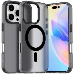 Phonesta HardFrost Back Cover hoesje met MagSafe voor Apple iPhone 16 Pro Max - Mat Zwart