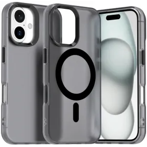 Phonesta HardFrost Back Cover hoesje met MagSafe voor Apple iPhone 16 - Mat Zwart