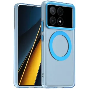 Phonesta HardFrost Back Cover hoesje met MagSafe voor Xiaomi Poco X6 Pro - Mat Blauw