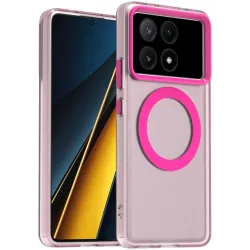 Phonesta HardFrost Back Cover hoesje met MagSafe voor Xiaomi Poco X6 Pro - Mat Roze