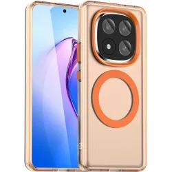 Phonesta HardFrost Back Cover hoesje met MagSafe voor Xiaomi Redmi Note 14 Pro Plus - Mat Oranje