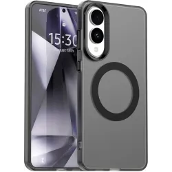 Phonesta HardFrost Back Cover hoesje met MagSafe voor Samsung Galaxy S25 Edge - Mat Zwart