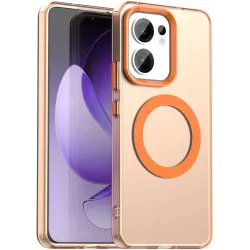 Phonesta HardFrost Back Cover hoesje met MagSafe voor Oppo Reno13 F 4G/5G / Reno13 FS 5G - Mat Oranje