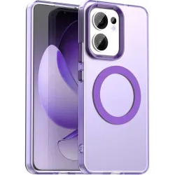 Phonesta HardFrost Back Cover hoesje met MagSafe voor Oppo Reno13 F 4G/5G / Reno13 FS 5G - Mat Paars