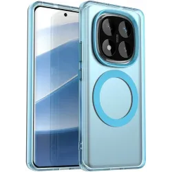 Phonesta HardFrost Back Cover hoesje met MagSafe voor Xiaomi Redmi Note 14 Pro 4G - Mat Blauw