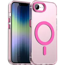 Phonesta HardFrost Back Cover hoesje met MagSafe voor Apple iPhone 17e/16e - Mat Roze