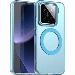 Phonesta HardFrost Back Cover hoesje met MagSafe voor Xiaomi 15 - Mat Blauw