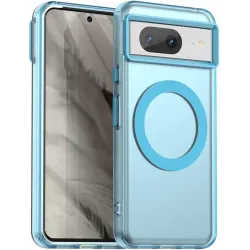 Phonesta HardFrost Back Cover hoesje met MagSafe voor Google Pixel 8 - Mat Blauw