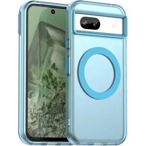 Phonesta HardFrost Back Cover hoesje met MagSafe voor Google Pixel 8a - Mat Blauw
