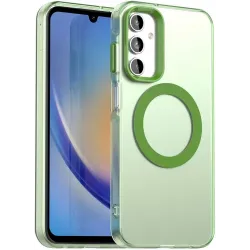 Phonesta HardFrost Back Cover hoesje met MagSafe voor Samsung Galaxy A35 - Mat Groen