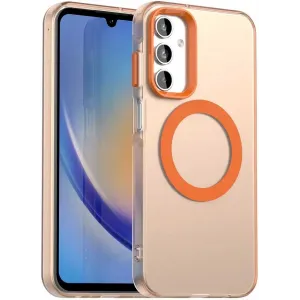 Phonesta HardFrost Back Cover hoesje met MagSafe voor Samsung Galaxy A35 - Mat Oranje
