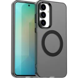 Phonesta HardFrost Back Cover hoesje met MagSafe voor Samsung Galaxy S25 FE - Mat Zwart