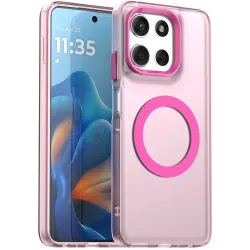 Phonesta HardFrost Back Cover hoesje met MagSafe voor Motorola Moto G56 - Mat Roze