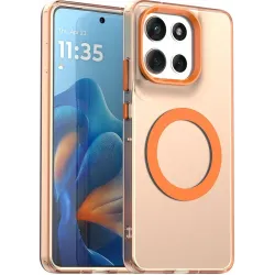 Phonesta HardFrost Back Cover hoesje met MagSafe voor Motorola Moto G86 - Mat Oranje