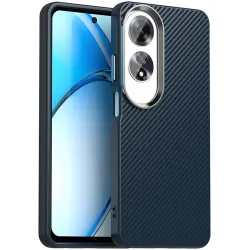 Phonesta IMD Carbon Fiber Back Cover hoesje voor Oppo A60 - Donkerblauw