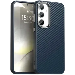 Phonesta IMD Carbon Fiber Back Cover hoesje voor Samsung Galaxy S23 FE - Donkerblauw