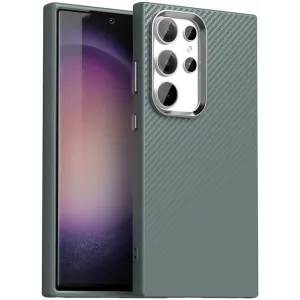 Phonesta IMD Carbon Fiber Back Cover hoesje voor Samsung Galaxy S24 Ultra - Grijs