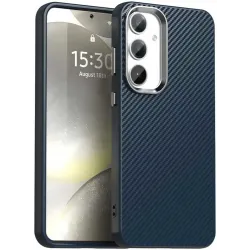 Phonesta IMD Carbon Fiber Back Cover hoesje voor Samsung Galaxy S25 Plus/S24 Plus - Donkerblauw