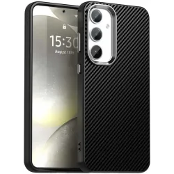 Phonesta IMD Carbon Fiber Back Cover hoesje voor Samsung Galaxy S25 Plus/S24 Plus - Zwart