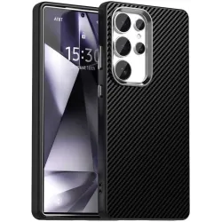 Phonesta IMD Carbon Fiber Back Cover hoesje voor Samsung Galaxy S25 Ultra - Zwart