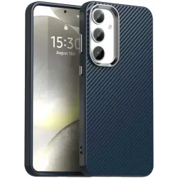 Phonesta IMD Carbon Fiber Back Cover hoesje voor Samsung Galaxy S25/S24 - Donkerblauw