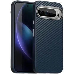 Phonesta IMD Carbon Fiber Back Cover hoesje voor Google Pixel 9 Pro XL - Donkerblauw