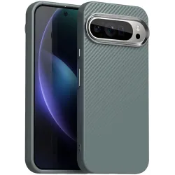 Phonesta IMD Carbon Fiber Back Cover hoesje voor Google Pixel 9 / 9 Pro - Grijs