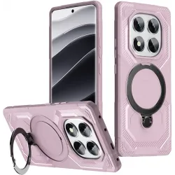 Phonesta IronLock Back Cover hoesje met ring en MagSafe voor Xiaomi Redmi Note 14 Pro 4G/5G/14 Pro Plus / Xiaomi Poco X7 - Roze
