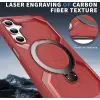 Phonesta IronLock Back Cover hoesje met ring en MagSafe voor Samsung Galaxy A17/A16/A26 - Rood 5