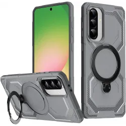 Phonesta IronLock Back Cover hoesje met ring en MagSafe voor Samsung Galaxy A36/A56 - Grijs