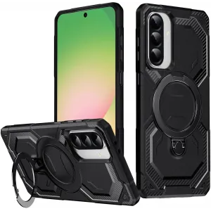 Phonesta IronLock Back Cover hoesje met ring en MagSafe voor Samsung Galaxy A36/A56 - Zwart