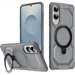 Phonesta IronLock Back Cover hoesje met ring en MagSafe voor Samsung Galaxy S25 Edge - Grijs
