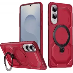 Phonesta IronLock Back Cover hoesje met ring en MagSafe voor Samsung Galaxy S25 Edge - Rood