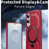 Phonesta IronLock Back Cover hoesje met ring en MagSafe voor Samsung Galaxy S25 Edge - Rood 4