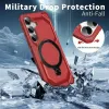 Phonesta IronLock Back Cover hoesje met ring en MagSafe voor Samsung Galaxy S25 Plus/S24 Plus - Rood 3