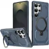 Phonesta IronLock Back Cover hoesje met ring en MagSafe voor Samsung Galaxy S25 Ultra - Blauw