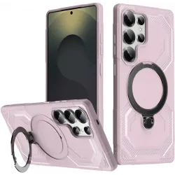 Phonesta IronLock Back Cover hoesje met ring en MagSafe voor Samsung Galaxy S25 Ultra - Roze
