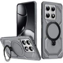 Phonesta IronLock Back Cover hoesje met ring en MagSafe voor Xiaomi 14T - Grijs
