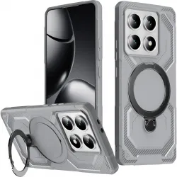 Phonesta IronLock Back Cover hoesje met ring en MagSafe voor Xiaomi 14T Pro - Grijs