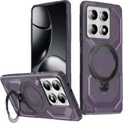 Phonesta IronLock Back Cover hoesje met ring en MagSafe voor Xiaomi 14T Pro - Paars