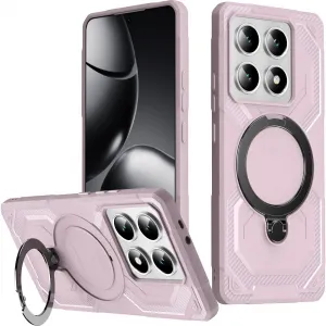 Phonesta IronLock Back Cover hoesje met ring en MagSafe voor Xiaomi 14T Pro - Roze