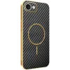 Phonesta Luxury Carbon Fiber Back Cover hoesje met MagSafe voor Apple iPhone 17e/16e - Zwart